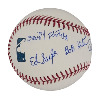 Doolittle Raiders Multi-Signed Baseball With Five Signatures (Saylor, Thatcher, Griffin, Cole, Hite)(PSA/DNA)